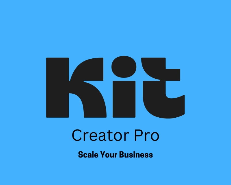 An image of Kit logo and text that says "Creator Pro - Scale Your Business" against a blue background.