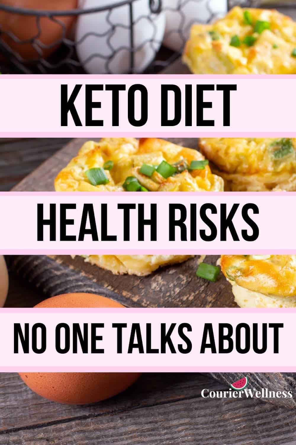 Eggs and omelet muffins on a wooden table, showcasing the keto diet and its potential health risks.
