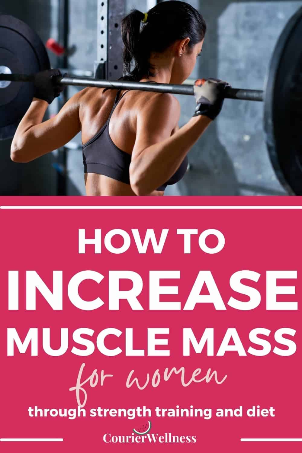 A woman doing high-intensity training by lifting heavy weights on her shoulders, having learned how to fix skinny fat through exercise and diet.