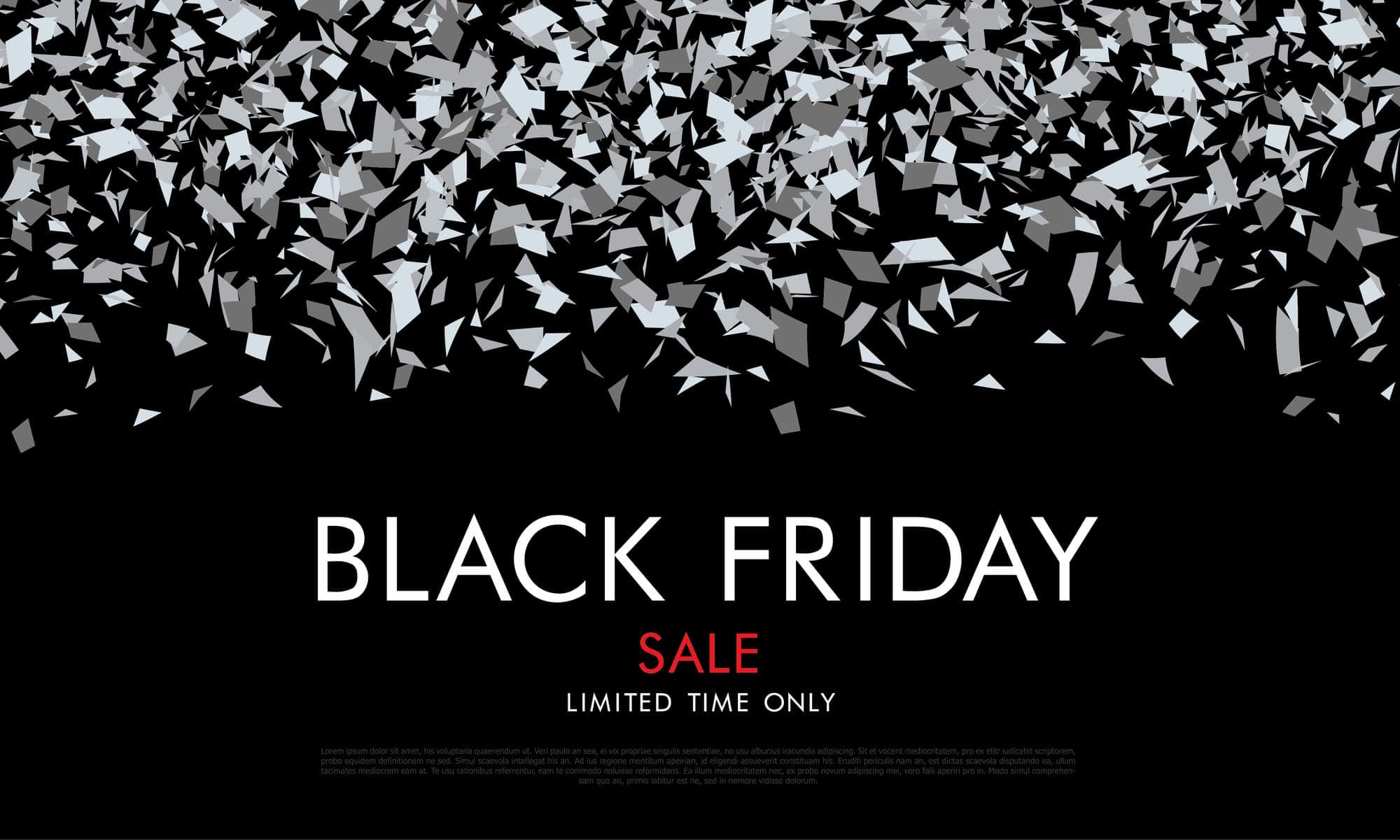 A banner with a black background that says “Black Friday Sale,” showcasing Black Friday deals for bloggers.