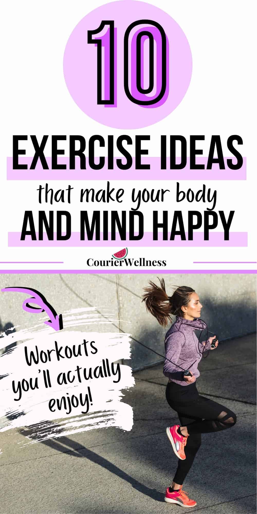 A woman jumps rope with her shadow cast on the wall and ground, showcasing a simple, effective exercise idea that can be done anywhere.