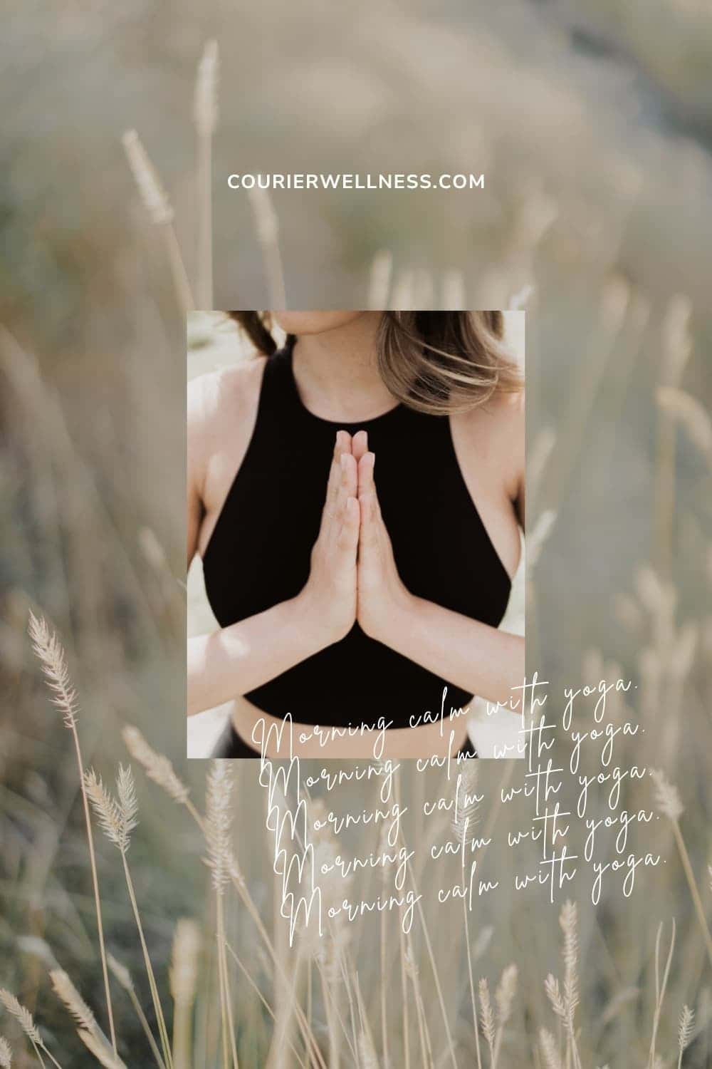 Woman practicing meditation and deep breathing outdoors in a peaceful setting.